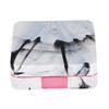 Portable Marble Surface Mirror Square Soaking Contact Lens Case Rose Red