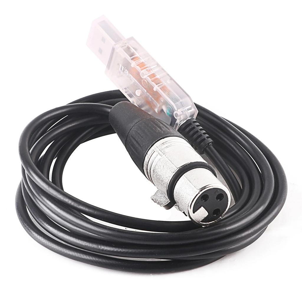 USB to DMX512 Interface Adapter RS485 Signal LED Stage Lighting Controller Dimmer Cable for PC Freestyler DMXcontrol SGM DMXking