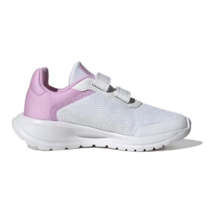 Adidas Tensaurrun 2.0 Versatile Comfortable Shock Absorbing Durable Low Top Kids Running Shoes Kids Sneaker White Purple Blue IG1240