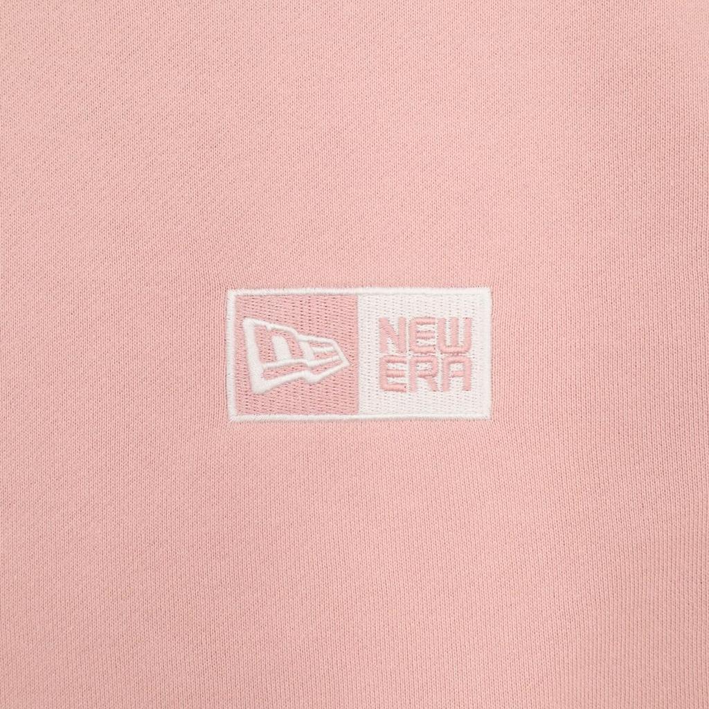 NEW ERA Sweat Crew Neck Box Logo Embroidery Pink Rouge L
