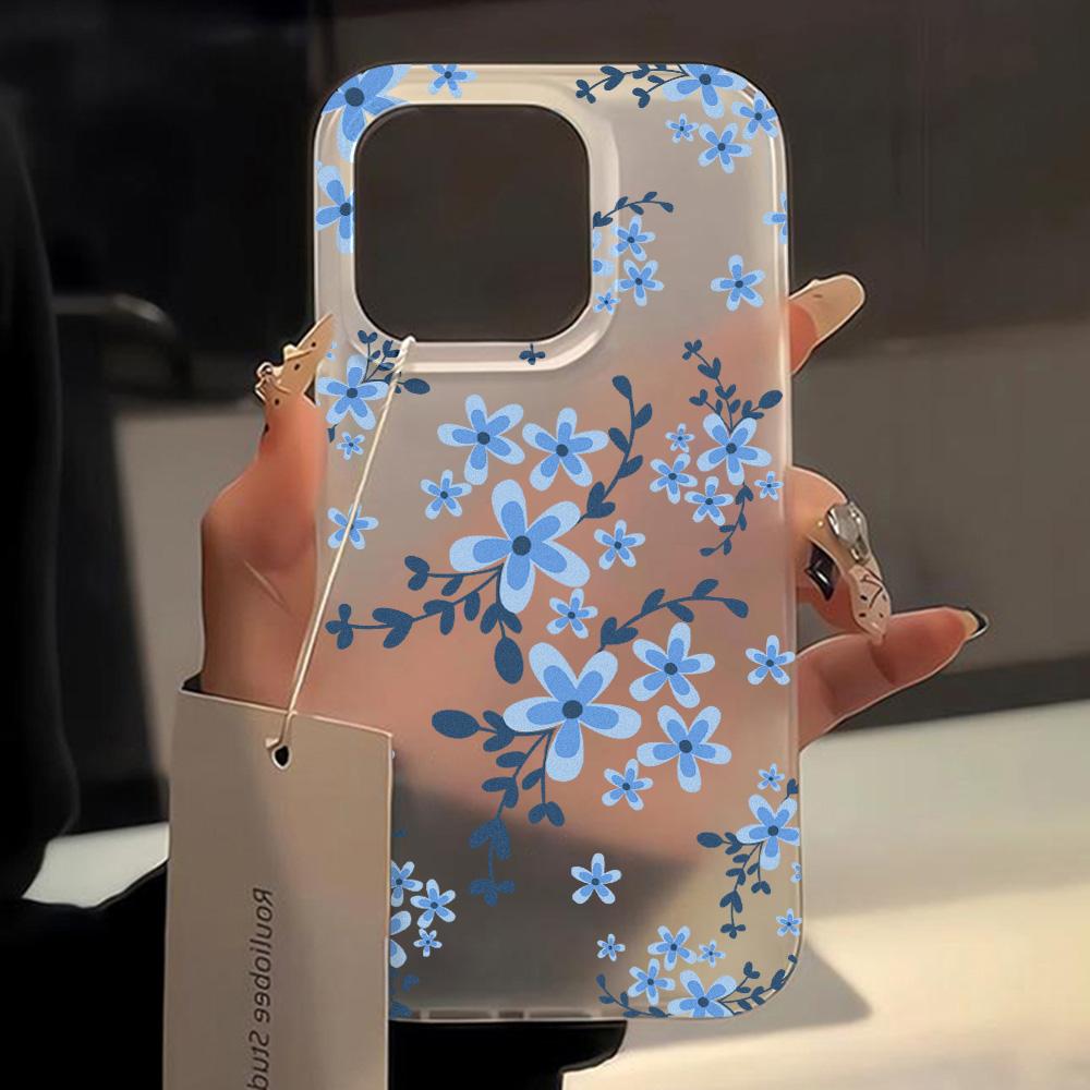 Soft TPU Matte Phone Case for iPhone 15 Pro Max 11 13 14 Plus 12 Mini 13promax 14promax 15promax Transparent Flower Fundas Cover