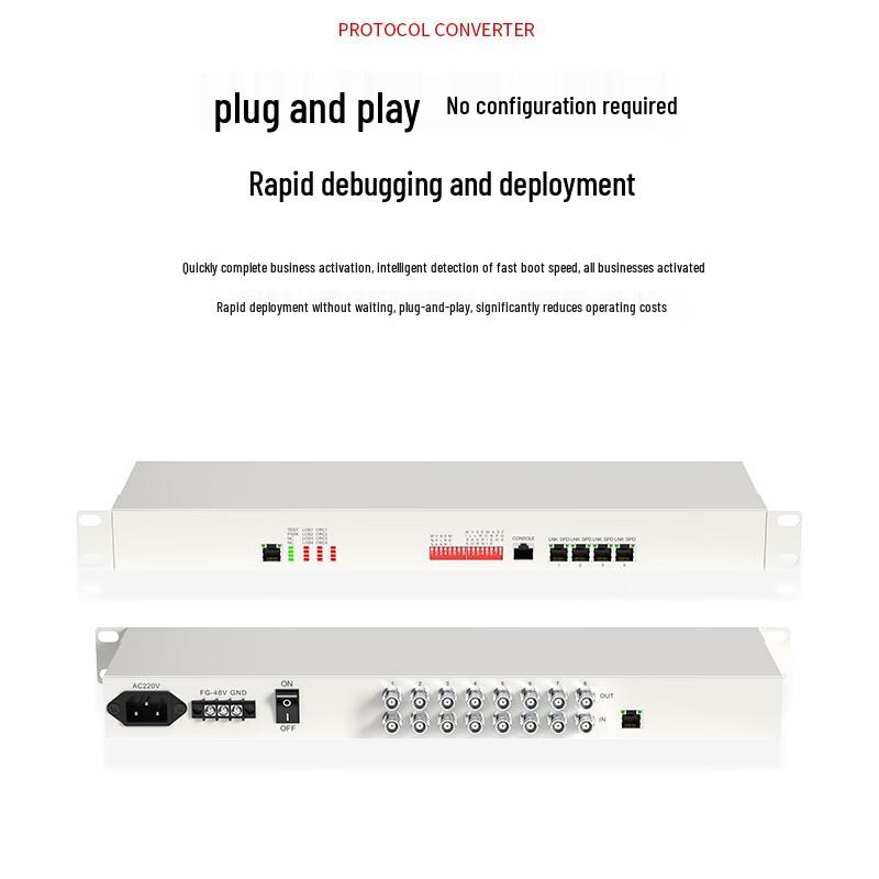 ZONWAN 8-Channel E1 to Ethernet Protocol Converter