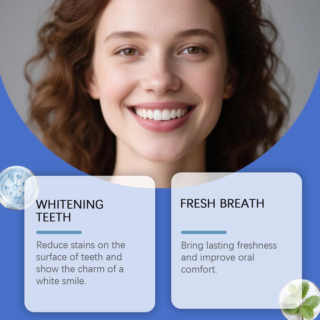 Порошок для удаления пятен и отбеливания зубов, Очищающий зубной порошок, Освежает дыхание, Отбеливает и очищает.