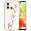 Coque - E.F.CONNECTION - Pour Xiaomi Redmi 12C/11A - Silicone Blanc - Motif Cœur - Antichoc Anti-Rayure