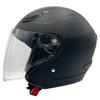 Yamashiro Matte Black Motorcycle Jet Helmet with Fits All Intercom Size M from the YH YH-004 Shield, Engines, Compatible, (57-58cm),