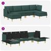 Modular Sofa Set with Storage Space 6 pcs Dark Green Fabric