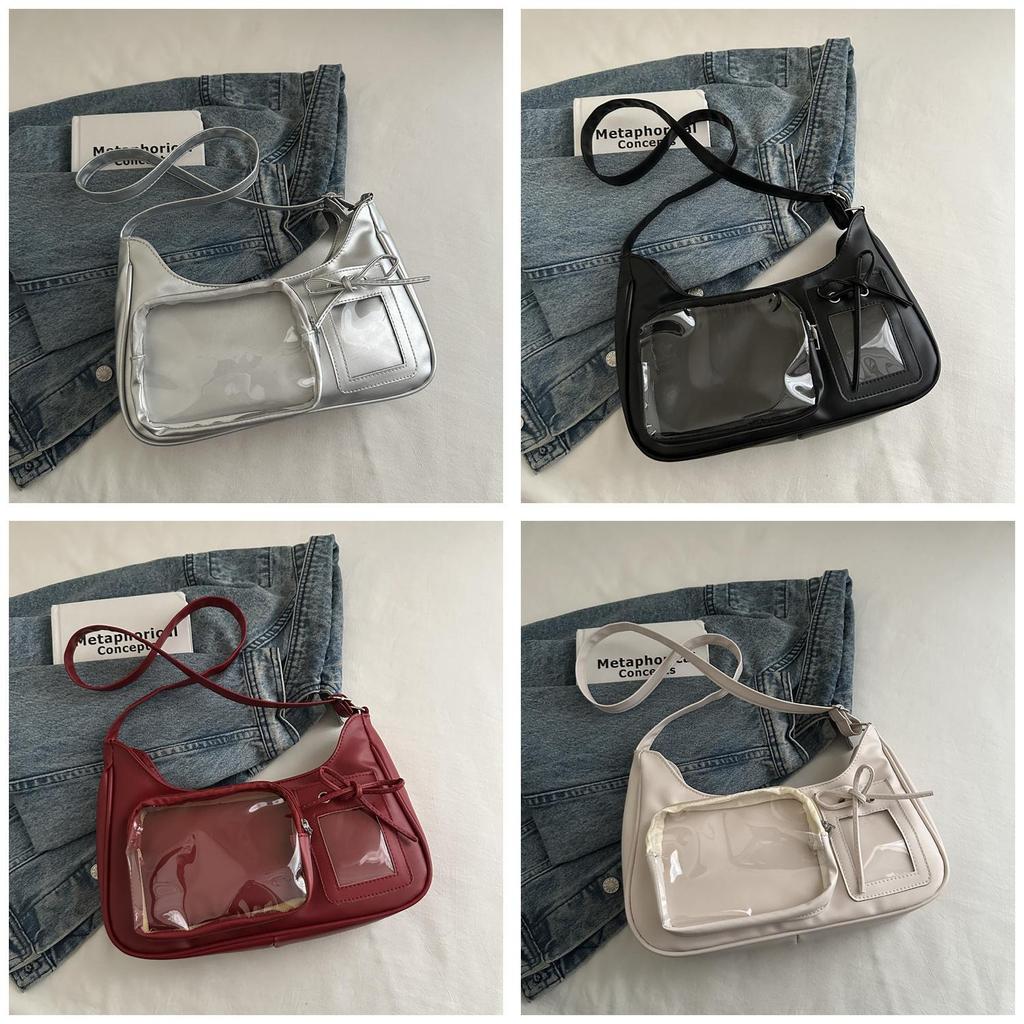 Girls Two Dimensional Transparent Tote Bag With Large Capacity For Daily Commuting