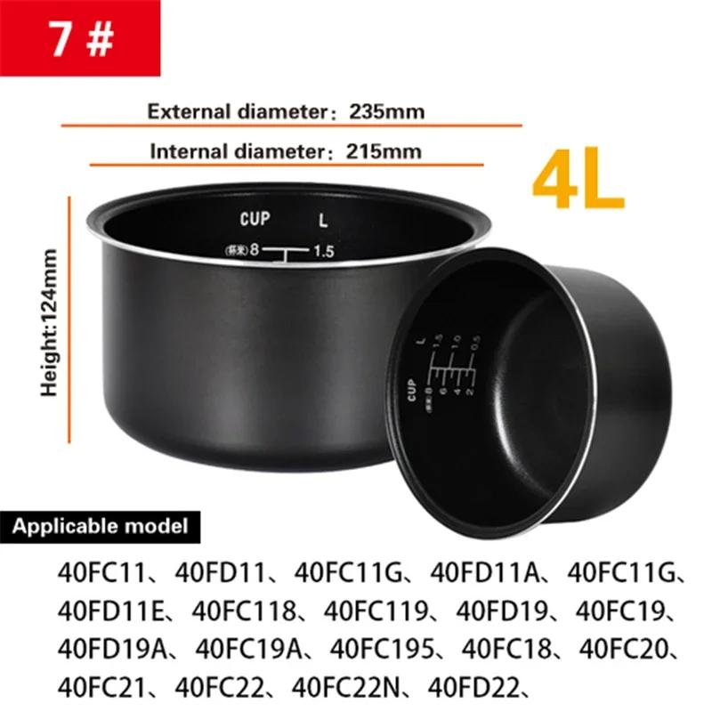 Аксессуары для внутренней кастрюли Внутренний контейнер рисоварки Антипригарная кастрюля для приготовления пищи Запасные аксессуары Кухонная еда Вкладыш для рисоварки