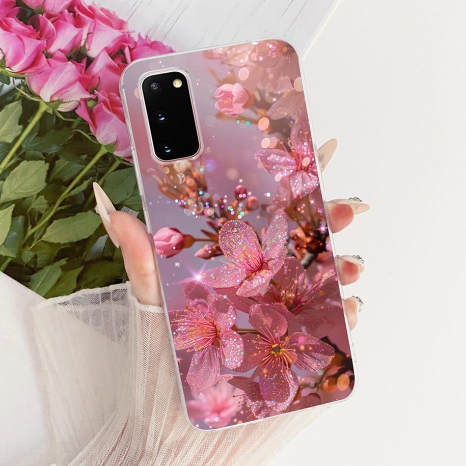 For Samsung Galaxy S20 Plus Case Fashion Butterfly Flower Soft Clear Silicone Back Phone Cover For Samsung S20 Ultra S 20 Bumper