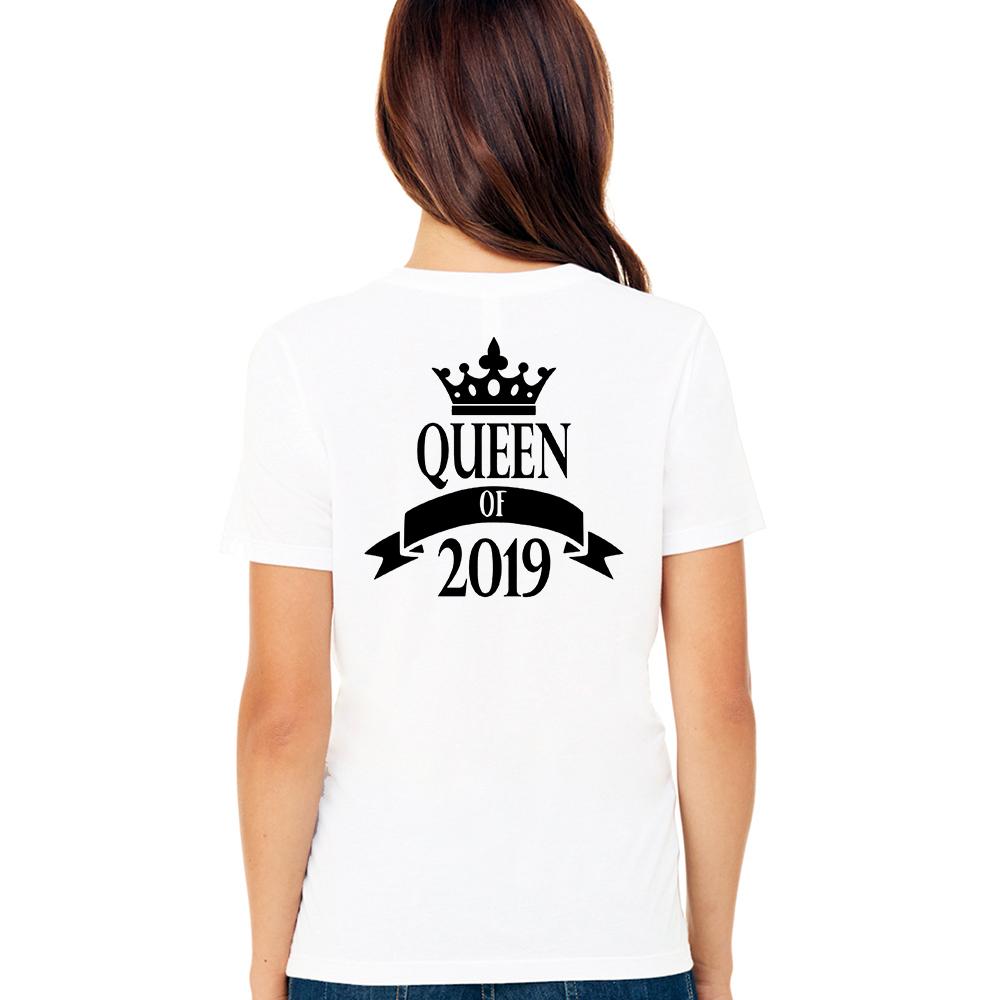 Years Couple Shirts King Queen Of Couples T Shirt Crown Printing Couple Clothes Summer