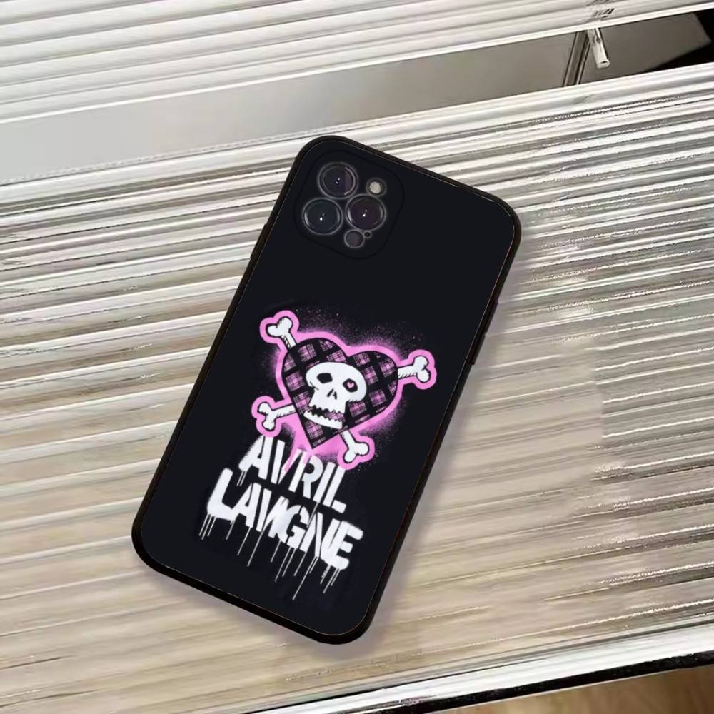 Чехол для телефона певицы Аврил Лавин Для iPhone 17, 16, 15, 14, 13, 12, 11 Plus, Pro Max, Другие Мягкий Черный Чехол
