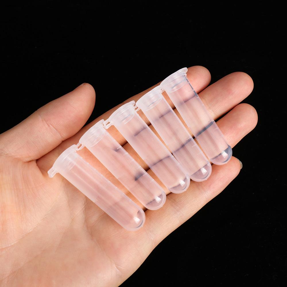 20PCS 5ml Storage Lid Sample Scale Plastic Round Bottle Centrifuge Tube Small Vial