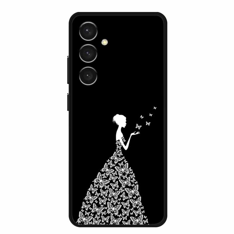 For Samsung S24 Plus Phone Case S24Plus Black Silicone Soft Back Cover Case For Samsung Galaxy S24 Plus Case S 24 Plus Funda Bag