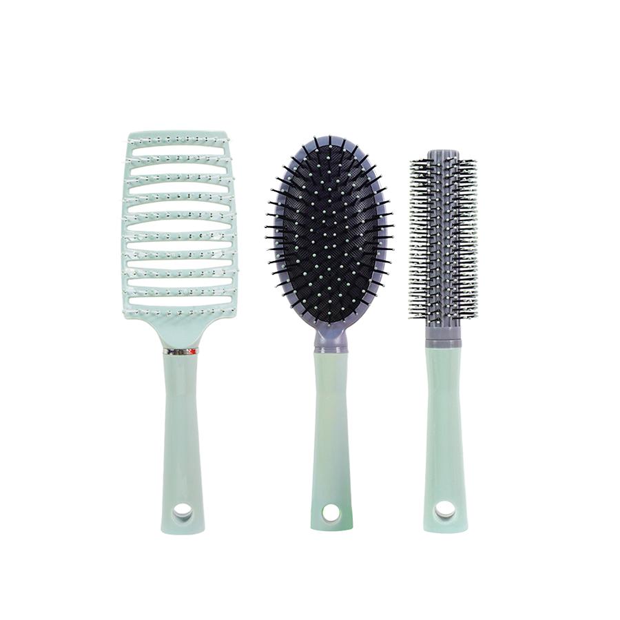 Simple Arc-shaped Ventilated Entanglement Hair Brush, Custom logo Dry and Wet Massage Hair Brush, Salon Hair Care Tool