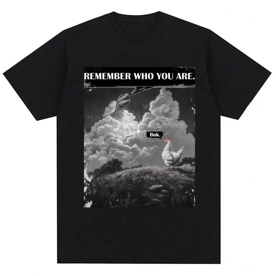 Funny Remember Who You Are Meme Print T Shirts Unisex Women Humor Evolution Joke TShirt Oversized