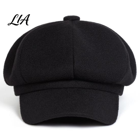 Chic Daily Wear Hat Women Newsboy Hat, Winter Warm Pageboy Beret Cap, Wool Vintage Style Painter Baker Cabbie for Fall Winter, Casual Street