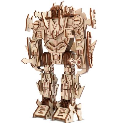 Деревянный робот 3D стерео пазл DIY модель ручной работы игрушки для мальчиков взрослых креативные подарки украшение дома научная фантастика