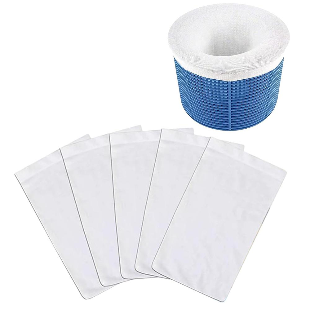 5Pcs Pool Skimmer Socks Nylon Filter Net Debris Bag Basket Liner for Swimming Pool