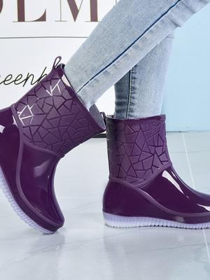 2024Botas De Lluvia Para Mujer, женские резиновые сапоги для отдыха на природе, износостойкие пластиковые туфли из ПВХ, водонепроницаемая обувь для кухни, все сезоны