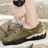 Summer Outdoor Sneakers Men Mesh Canvas Shoes Male Breathable Beach Casual Sneakers Classic Men’s Hiking Shoes Large Size 46