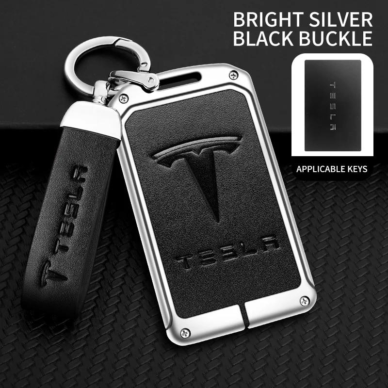 bjzqr4 Zinc Alloy Car Smart NFC Card Key Case Cover Protector Holder Shell For Tesla Model 3 Model S Model X Model Y Auto Accessories