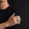 New Crown Ring Women's Silver Style Hip-hop Opening Adjustable Index Finger Ring Niche Trendy Ring