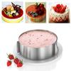 5PCS Adjustable Mousse Ring Round & Square Cake Mold Stainless Steel Baking Mould Pastry Dessert Accessories Cake Decorating Tool