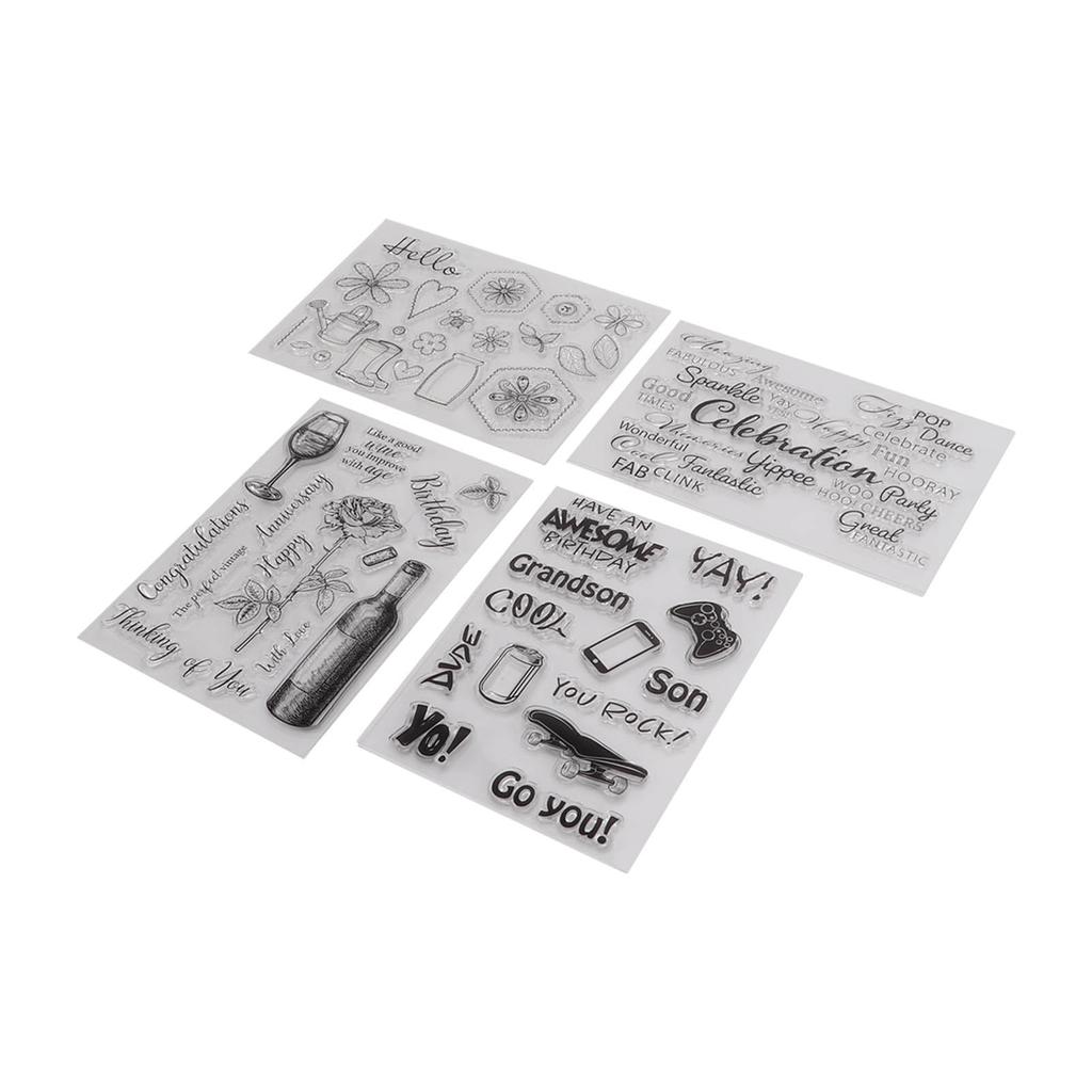 4 шт. прозрачные штампы прозрачные безопасные принадлежности для изготовления карточек для фотоальбомов