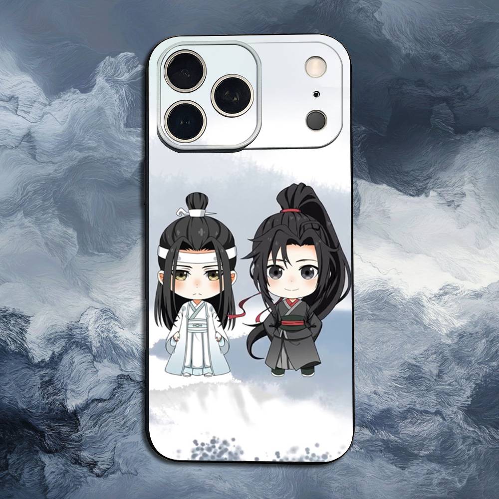 Мультяшный Мо Дао Цзу Ши Для iPhone 8,7,11,12,15,14,13,16,17,Plus,Pro Max,XS,X,XR,SE,Mini,Мягкий Силиконовый Черный Чехол