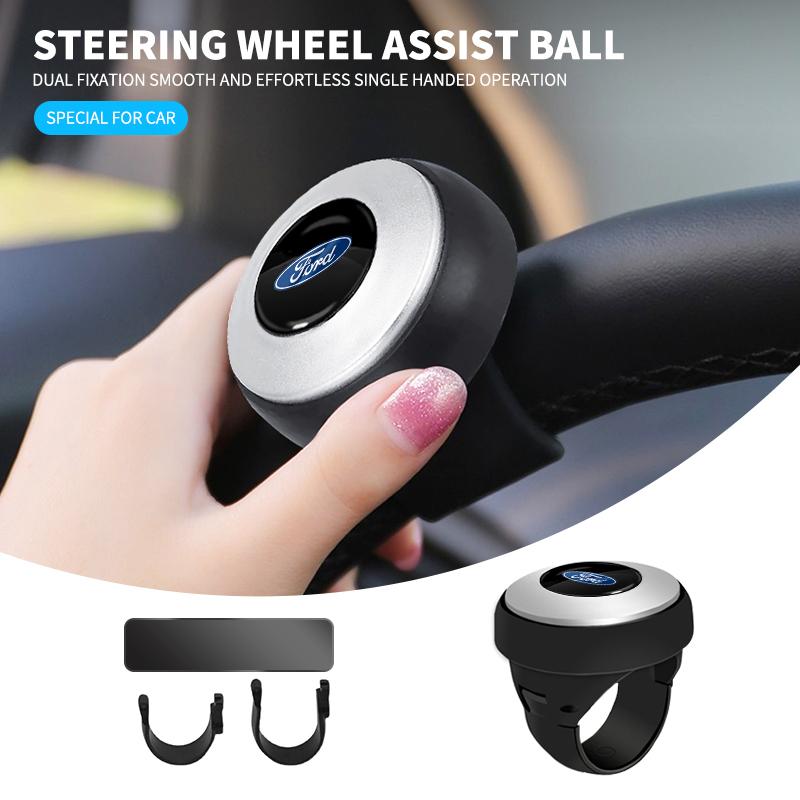 Car Steering Wheel Knob An-slip Wheel Spinner Rotating Ball For Ford Focus Mondeo Kuga Fiesta MK7 Escort Explorer Edge 2 4 xo10