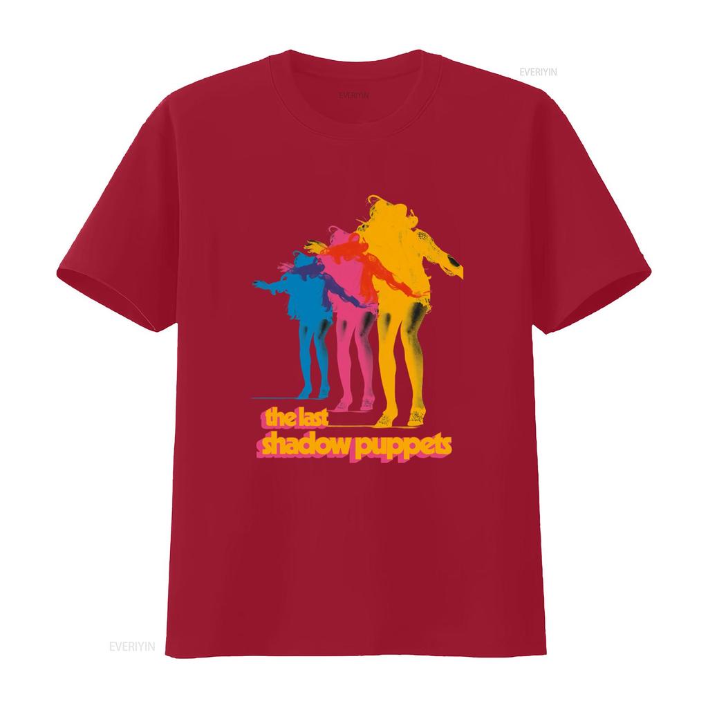 Sale The Last Shadow Puppets Colorful Silhouette Print T Shirt For  vintage Washed Casual Soft Slightly graphic