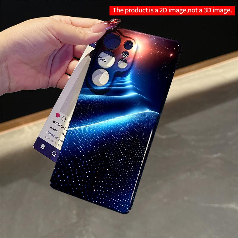 2DFlat Samsung phone case Cosmic Wave Light Flow Applicable to Galaxy S22 S23 S24 S25ULTRA S26 A12 A13 A14 A15 A16