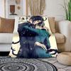 Soft Lightweight Cartoon Print Blanket Black Butler Design for Home Sofa Bedding Kids Gift Microfiber Throw