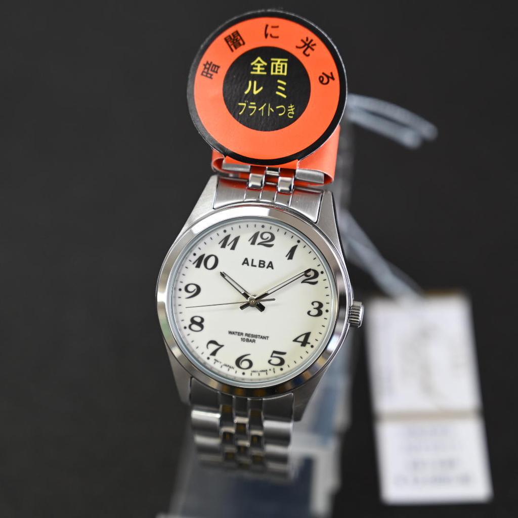 SEIKO Цена ALBA AEFK425 Часы с полным люминесцентным покрытием, водозащита 10 АТМ, нержавеющая сталь, специальный мужской циферблат, устойчивость, антимагнитные