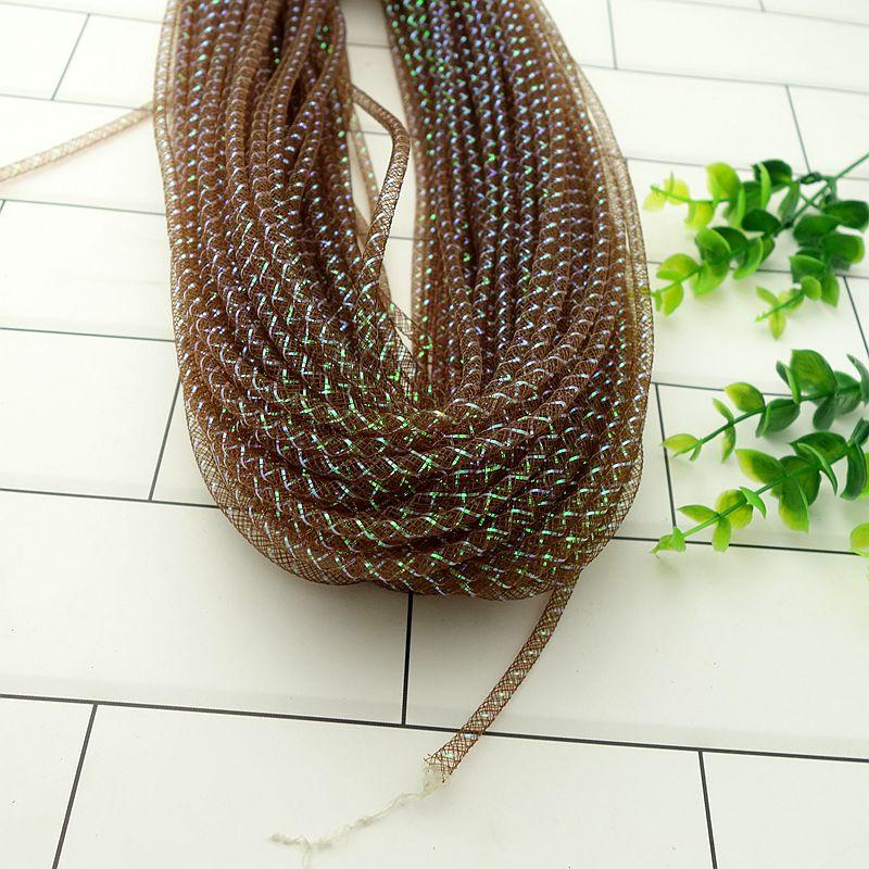 10 м Цветная сетчатая трубка-веревка 4 мм 8 мм Сетчатая трубчатая кринолиновая трубка Свадебное платье Юбка Одежда Сетка Сделай сам Изготовление Ремесленные аксессуары