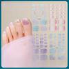 New Nail Polish Film, Toe Nail Stickers, Pearlescent Onion Pink Toe Nail Stickers, Nail Polish Stickers