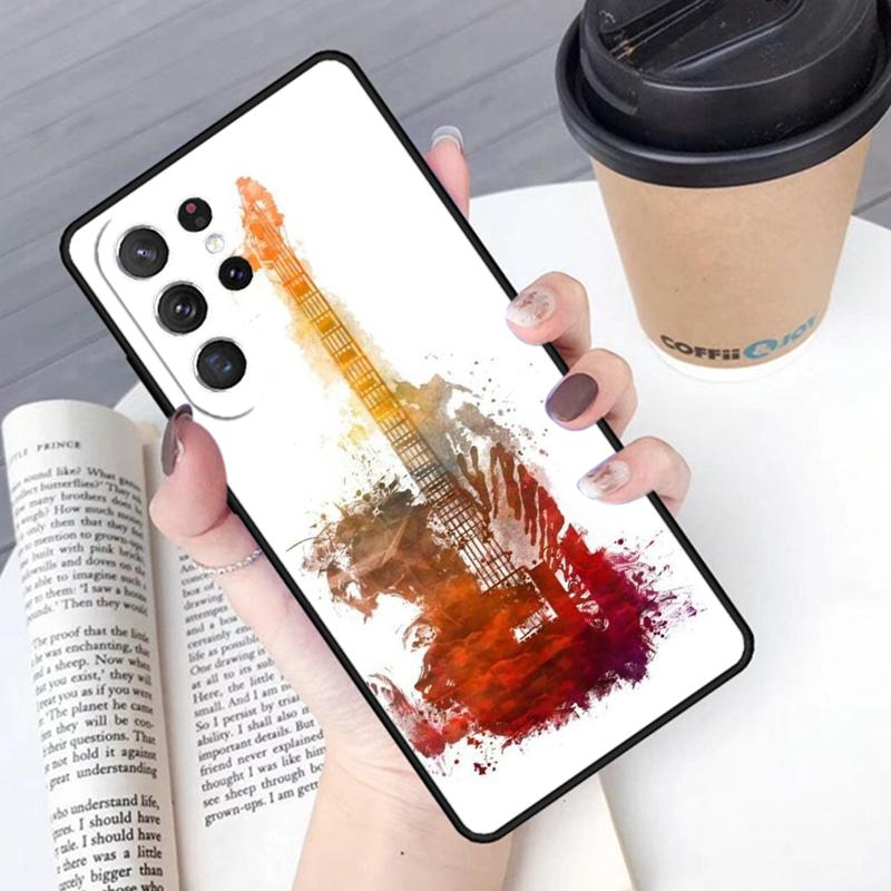 Чехол для телефона Гитара Музыкальный инструмент Рок Для Samsung Galaxy S24 S25 Ultra S21 S22 Ultra S10E Note 10 Plus Note 20 FE S23