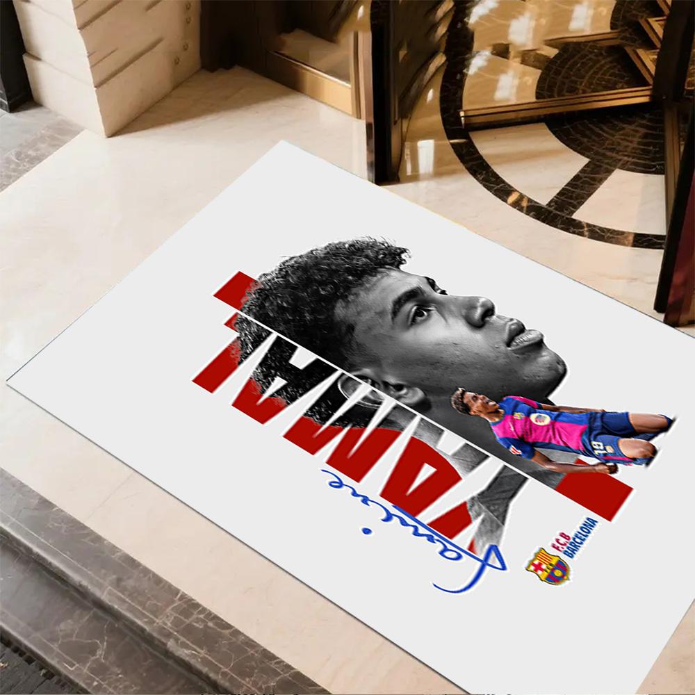 Lamine Yamal's La Roja Soccer Legend Floor Rug Office Rug Design for Hallway Dining Room Balcony Kitchen Antislip Carpet Anime Office Decor Spiritual