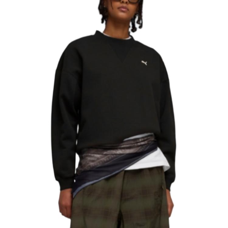 Puma Select Essentials Флисовая свободная толстовка с круглым вырезом Женские топы 63473501