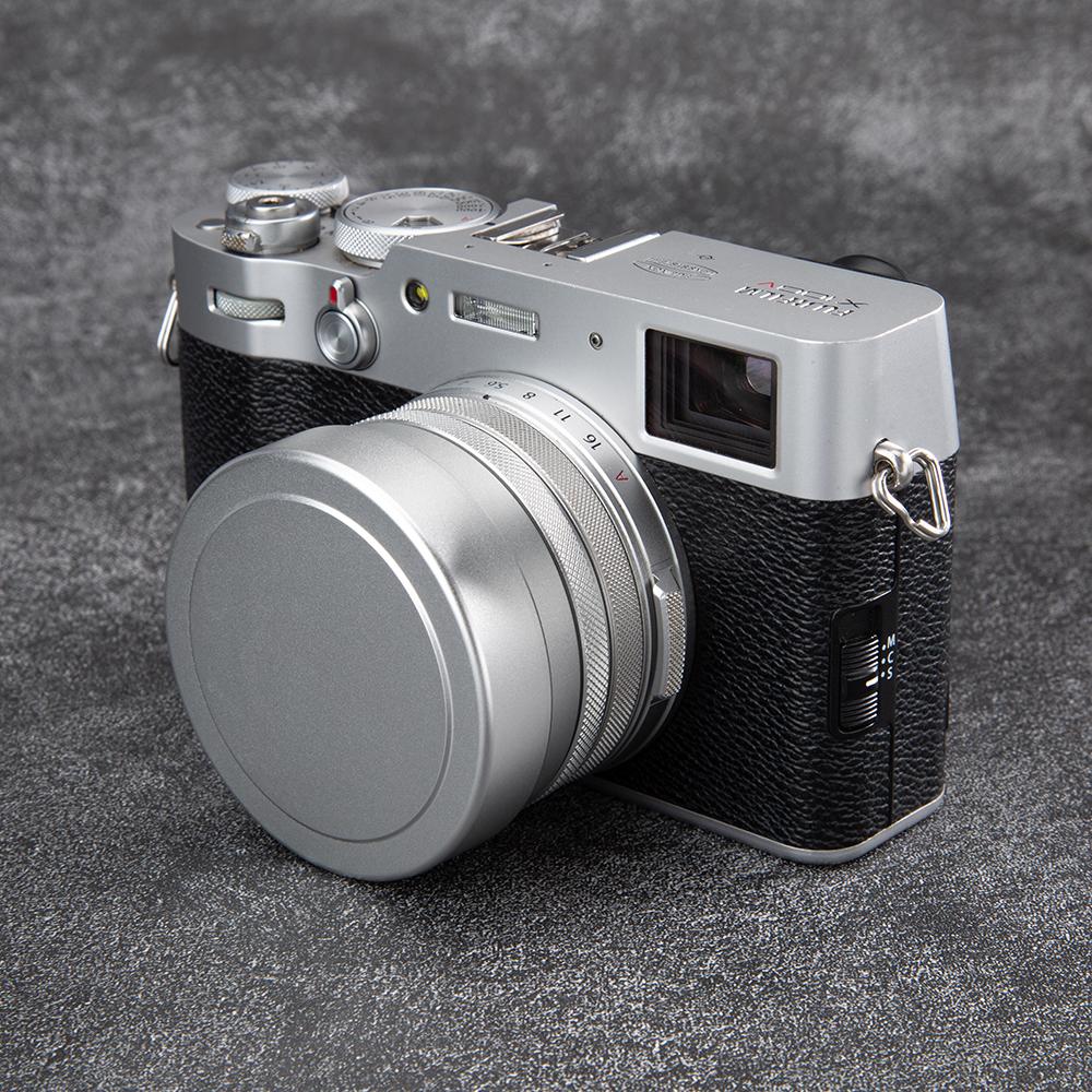 Для Fujifilm X100V X100VI Квадратная Бленда для Объектива Камеры Металлическая Ввинчивающаяся Бленда Крышка Объектива Заменяет Фотоаксессуары