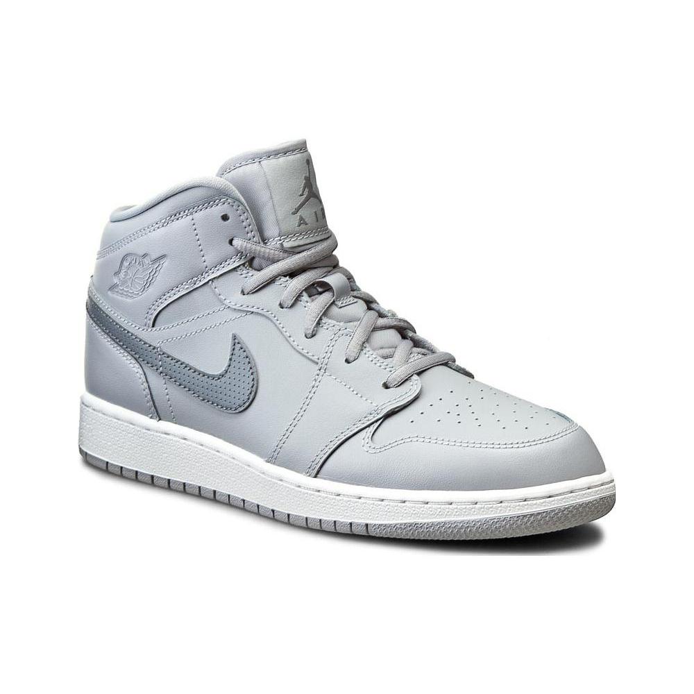 Jordan 1 Mid BG Серый Волк 554725-033