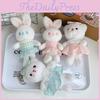 Adorable Plush Rabbit Keychain Soft Pp Cotton Stuffed Animal Cute Hanging Doll