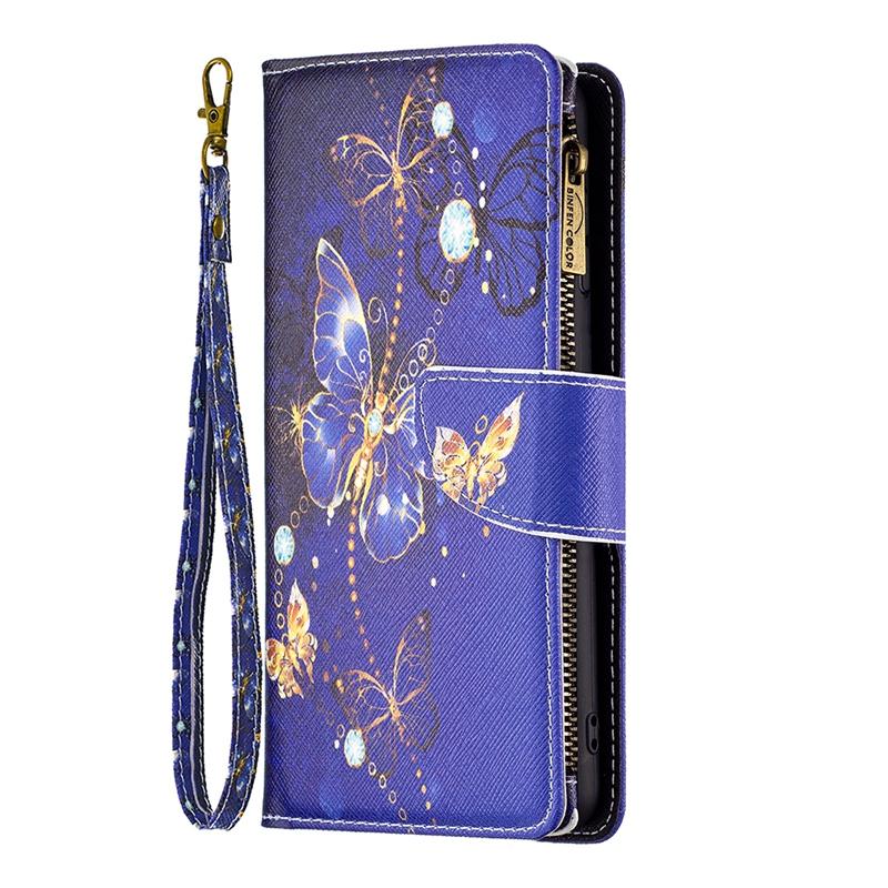 Retro Printed 9 Card Slots Wallet Case for iPhone 14 13 12 11 Samsung S23 S22 S21 A12 A13 A14 A33 A53 A54 Xiaomi Google PU Leather Phone Bag Cover