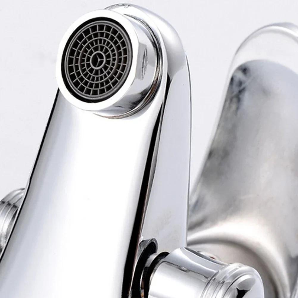 1 шт. Смеситель для ванной комнаты, смеситель для раковины с горячей и холодной водой, цинковый сплав, двухотверстие, смеситель для душа, открывающийся сбоку, 2 способа, с медной керамикой