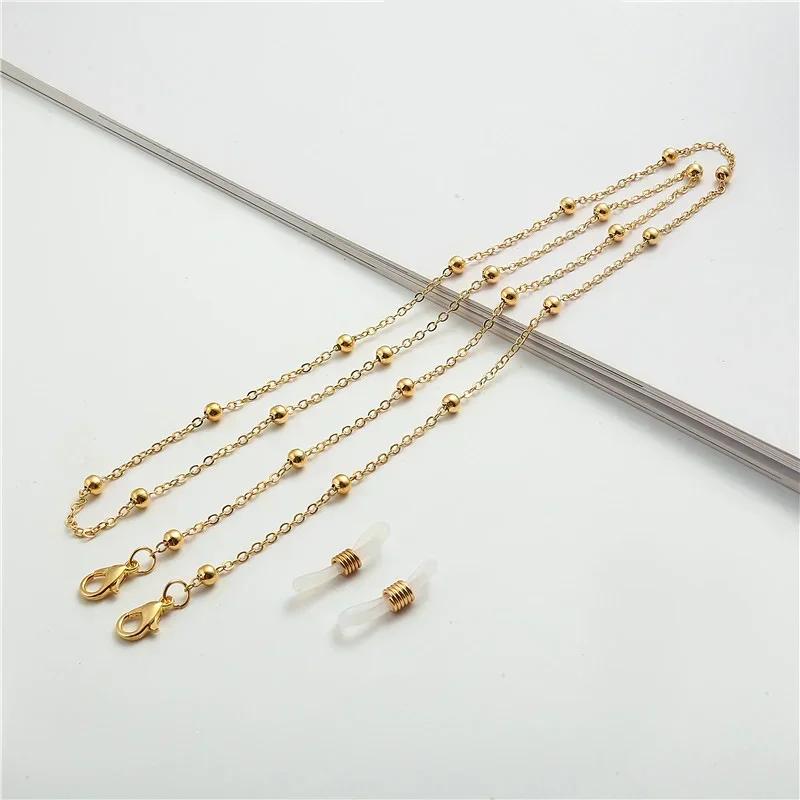 Модные очки Цепочка для очков с бусинами для женщин Летние бусины Подвеска Ремешок для маски Ручное ожерелье Шнурок для солнцезащитных очков Многоцветный