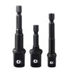 1/4 Hex Shank Socket Adapter Set for Electric Screwdriver Conver To Impact Driver 1/2 3/8 1/2 Square Head Converter Power Tool