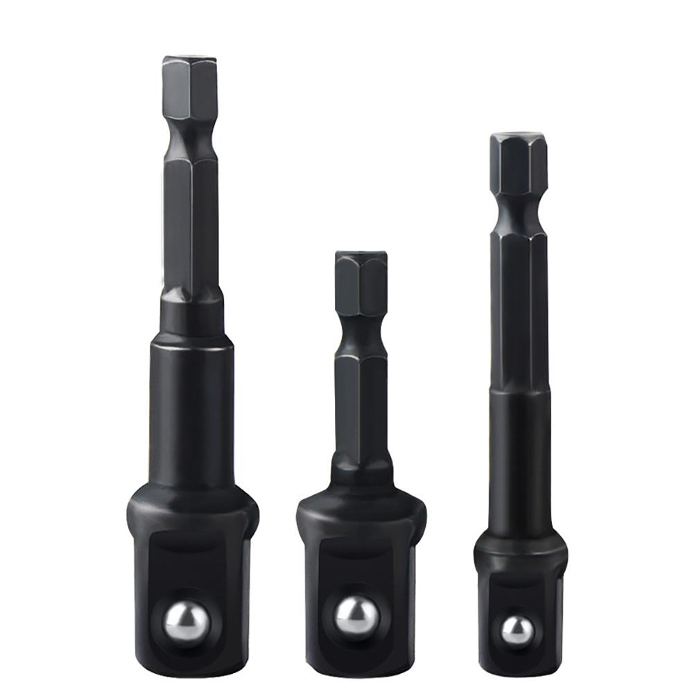 1/4 Hex Shank Socket Adapter Set for Electric Screwdriver Conver To Impact Driver 1/2 3/8 1/2 Square Head Converter Power Tool