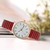 Women Quartz Watch Round Dial Elastic Band Simple Style Alloy Time-checking High Accuracy Student Daily Wristwatch Dating Timepiece