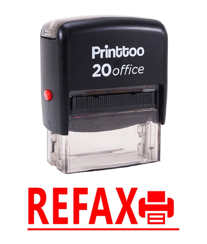 Printtoo REFAX Self Inking Rubber Stamp Office Стационарный пользовательский штамп-черный