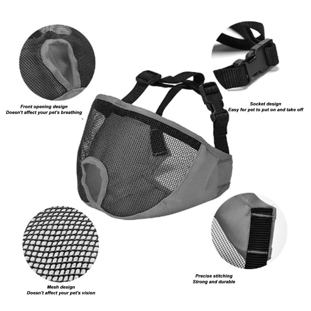 Adjustable Short Snout Muzzle Breathable Short Snout Dog Muzzle Flat Face Muzzle Daily Walk